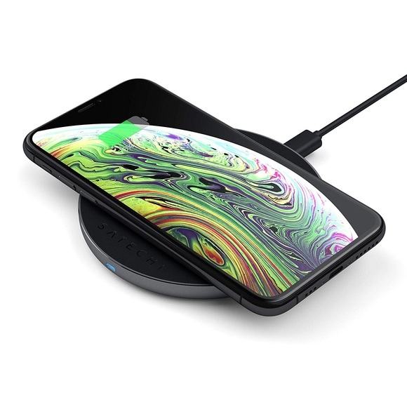Satechi Aluminum Type-C - Wireless Fast Charging Qi Pad (Grau/Schwarz)