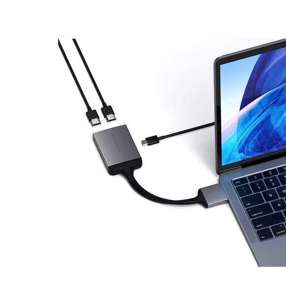 Satechi - USB C auf Dual 4K HDMI 60Hz Adapter Power Delivery (ST-TCDHAM) - Space Grey