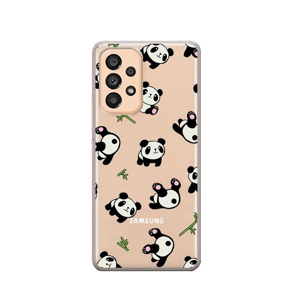 Apfelkiste © - Samsung Galaxy A53 5G Gummi Case Hülle Ultra Thin Süsse Pandabären - Transparent