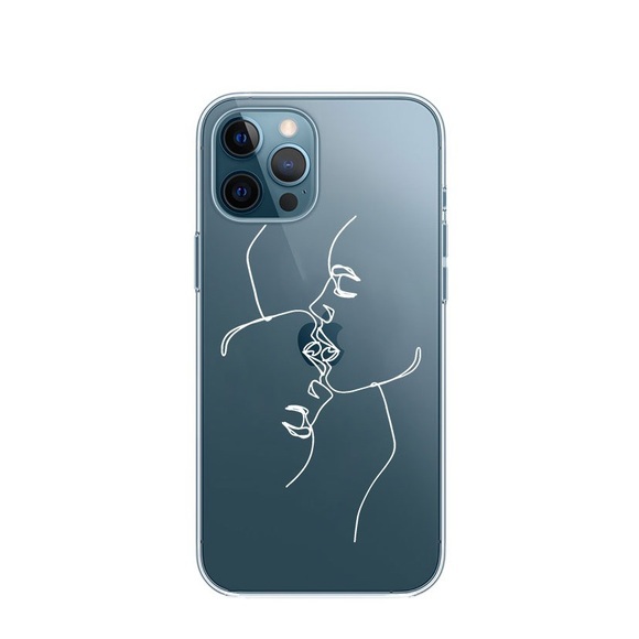 Apfelkiste © - iPhone 12 Pro Max Gummi Case Hülle Ultra Thin Reverse Love - Transparent