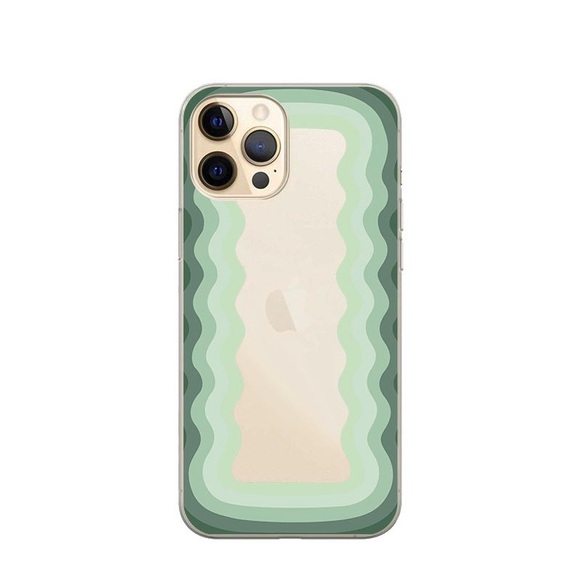 Apfelkiste © - iPhone 13 Pro Max Gummi Case Hülle Ultra Thin Lollipop Frame - Grün