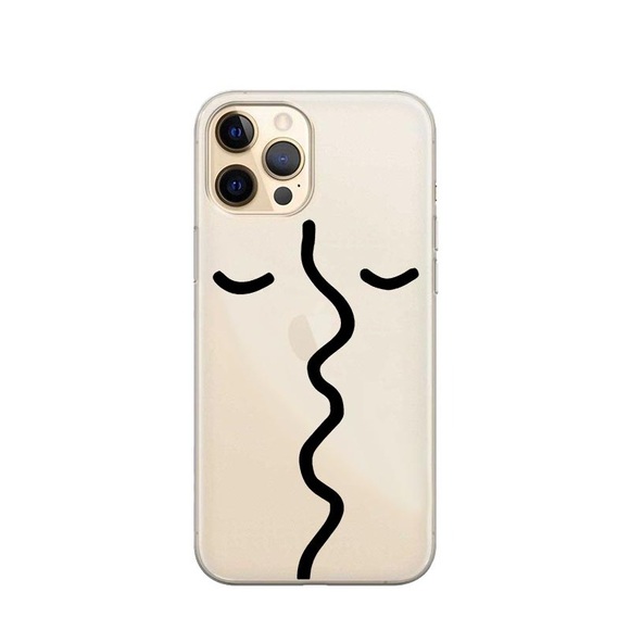 Apfelkiste © - iPhone 13 Pro Max Gummi Case Hülle Ultra Thin Modern Art - Transparent / Schwarz