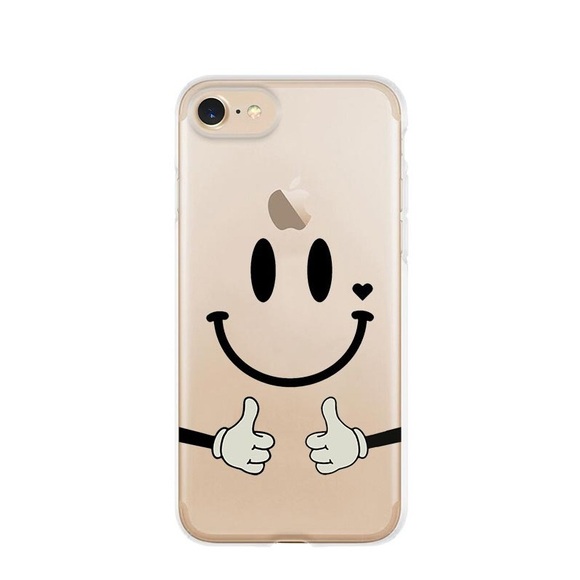Apfelkiste © - iPhone SE (2022/2020) / 8 / 7 / 6S Gummi Case Hülle Ultra Thin Happy Smile - Transparent