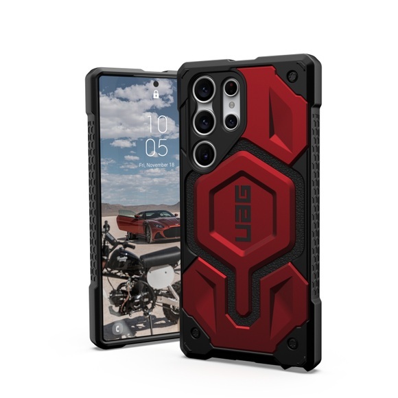 UAG Urban Armor Gear - Samsung Galaxy S23 Ultra 5G Schutzhülle Monarch Pro MagSafe-Modul (214140119494) - Crimson