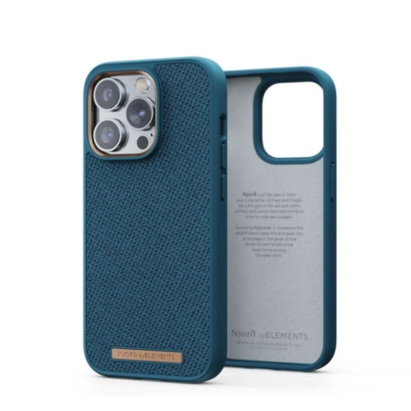 Njord by Elements - iPhone 14 Pro Tonal Case Hybrid Stoff Hülle (NA43TN01) - Deep Sea