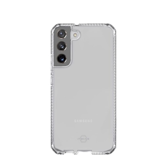 ITSkins - Samsung Galaxy S22 5G Spectrum Clear Antimikrobielle Schutz Gummi Hülle (Fallschutz 3 Meter) - Transparent