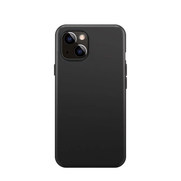 XQISIT - iPhone 14 Plus MagSafe Antibakterielle Silikon Case Hülle (50440) - Schwarz