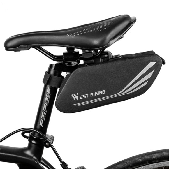 (1L) West Biking - Wasserabweisende Universal Satteltasche für das Fahrrad Velo - Schwarz