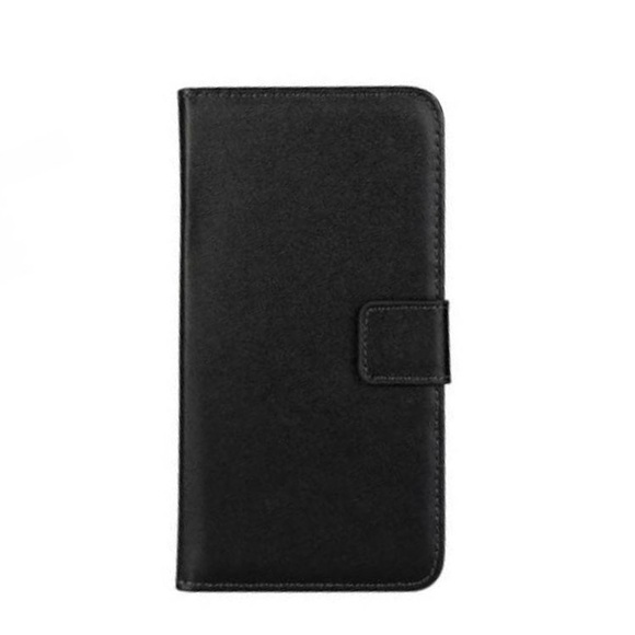 Sony Xperia Z3 Echtleder Tasche Flip Cover Hülle - Schwarz