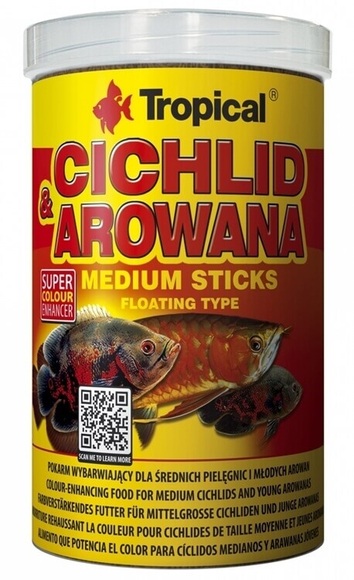 Tropical Cichlid & Arowana Medium Sticks 1000 ml