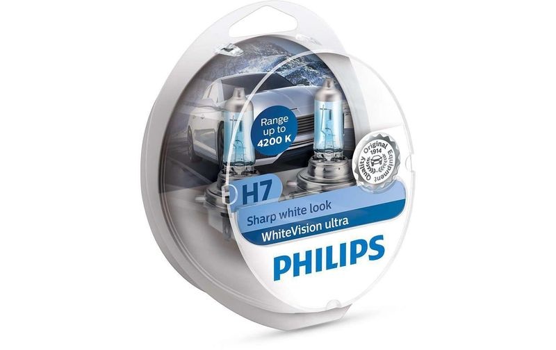 Philips Halogen Leuchtmittel WhiteVision, WhiteVision Xenon-Effekt H7 55 W 12 V