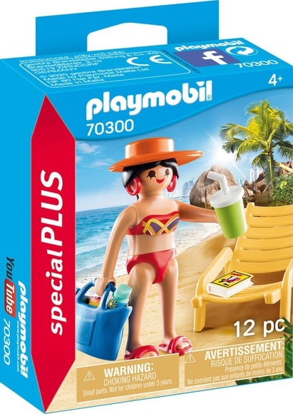 Playmobil 70300 Urlauberin mit Liegestuhl Multicolor