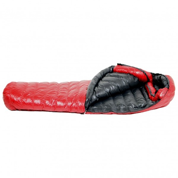 Western Mountaineering - AlpinLite - Daunenschlafsack Gr 180 cm rot/schwarz