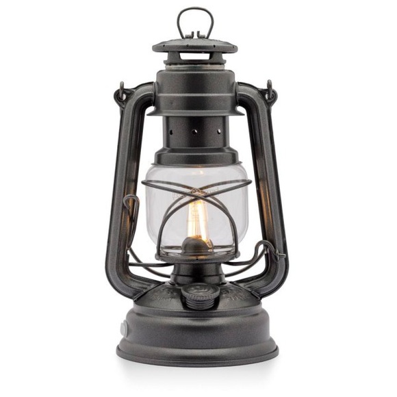 Feuerhand - LED Laterne Baby Special 276 - Kerzenlaterne grau