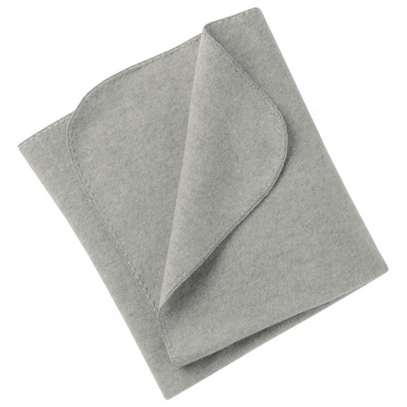 Engel - Baby-Decke mit Muschelkante - Decke Gr 80 x 100 cm grau