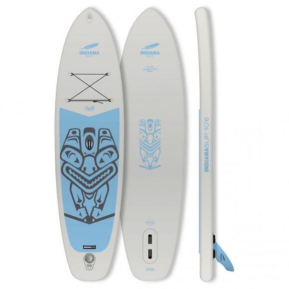 Indiana - 10'6 Family Pack - SUP Board Gr 320 x 81,3 x 15 cm grau