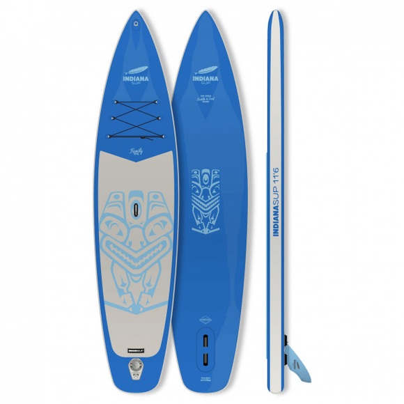 Indiana - 11'6 Family Pack - SUP Board Gr 350 x 78,7 x 15 cm blau/grau