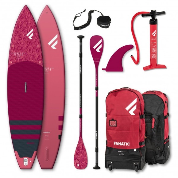 Fanatic - Women's iSUP Package Diamond Air Touring - SUP-Set Gr 11'6'' x 31'' - 350,5 cm blau/weiß