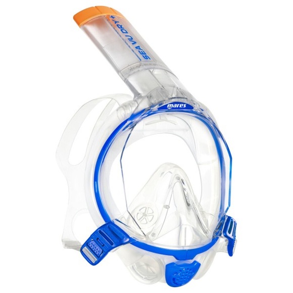 Mares - Sea Vu Dry + - Taucherbrille Gr L/XL blau/ clear