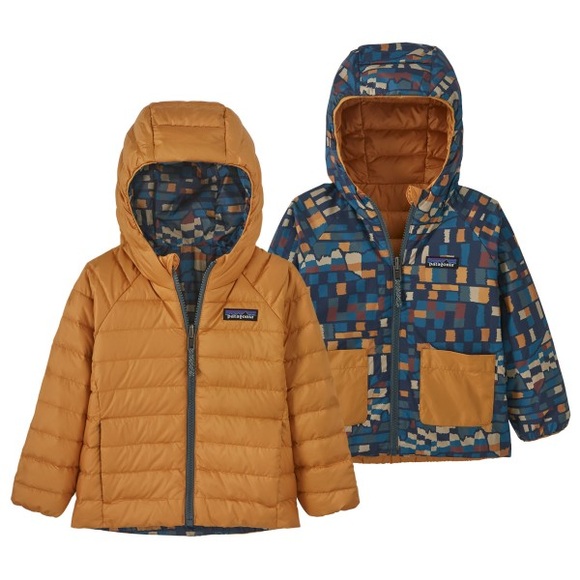 Patagonia - Baby Reversible Down Sweater Hoody - Daunenjacke Gr 4 Years braun