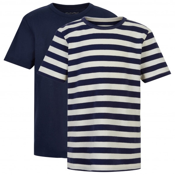 Minymo - Kid's Basic 32 -S/S (2-Pack) - T-Shirt Gr 128 blau
