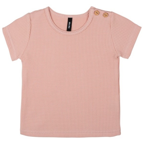Pure Pure - Baby's T-Shirt Waffle - T-Shirt Gr 68 rosa