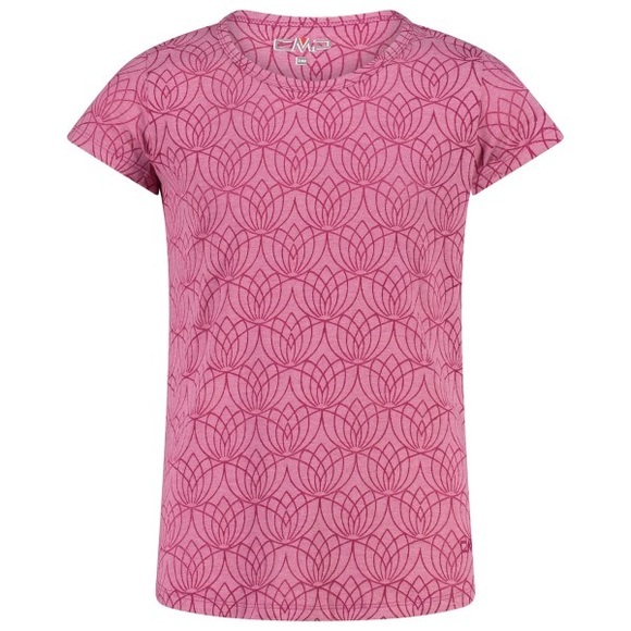 CMP - Girl's Burnout Jersey T-Shirt - T-Shirt Gr 104 rosa