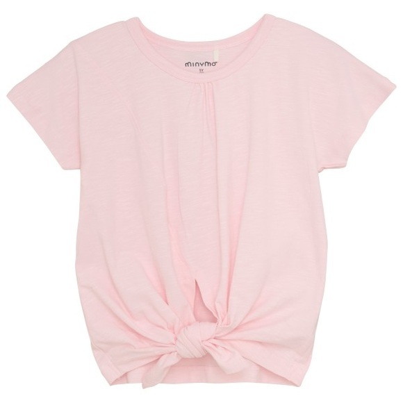 Minymo - Kid's T-Shirt S/S Tied - T-Shirt Gr 92 rosa