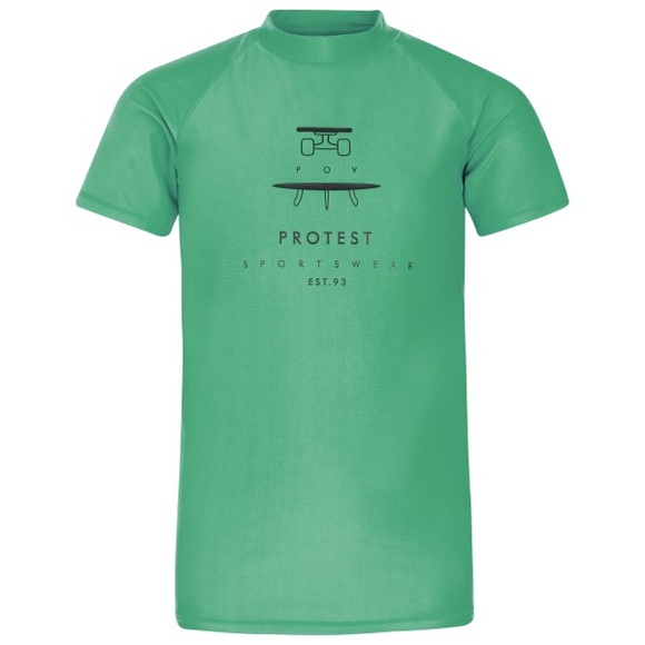 Protest - Kid's PRTEric Rashguard Short Sleeve - Lycra Gr 104 türkis