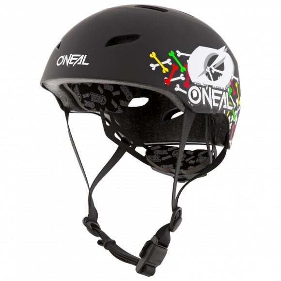 O'Neal - Kid's Dirt Lid Youth Helmet Skulls - Velohelm Gr M - 49-50 cm;S - 47-48 cm grau/schwarz