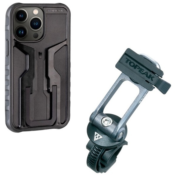 Topeak - RideCase für iPhone 13 Pro - Schutzhülle Gr mit Halter;ohne Halter schwarz/ gray