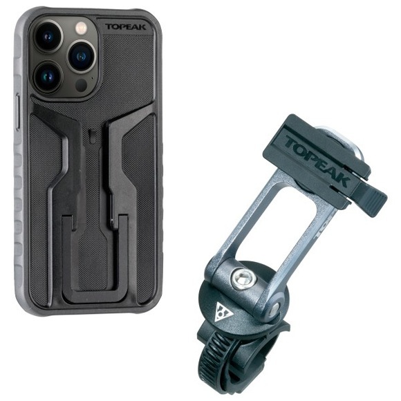Topeak - RideCase für iPhone 13 Pro Max - Schutzhülle Gr mit Halter;ohne Halter schwarz/ gray