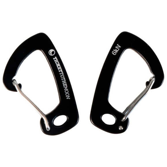 Ticket to the Moon - Lightest Carabiner 6kN - Pair - Schnappkarabiner schwarz
