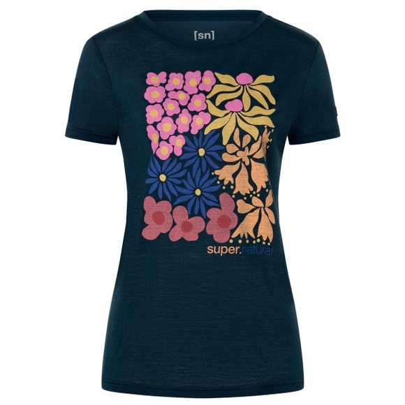 super.natural - Women's Mat Is Tee - Merinoshirt Gr XS blau