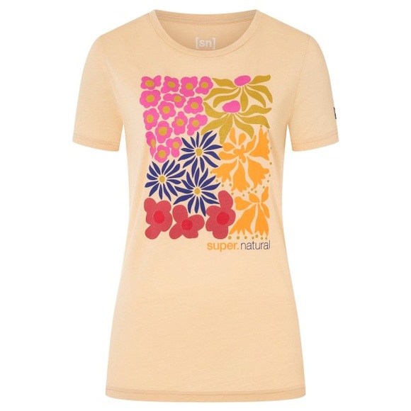 super.natural - Women's Mat Is Tee - Merinoshirt Gr 40 - L beige