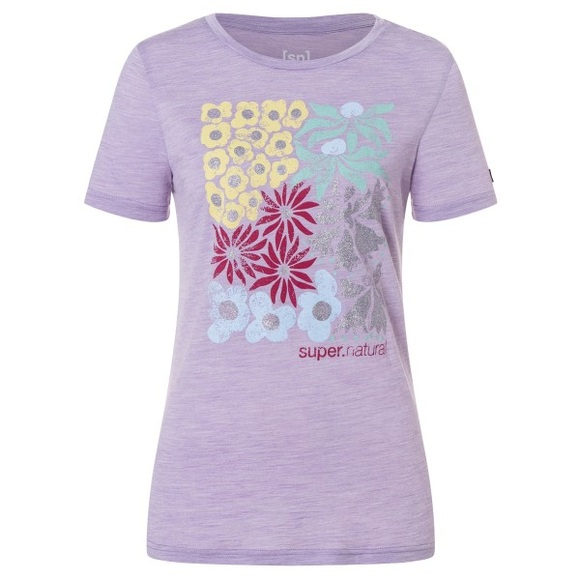 super.natural - Women's Mat Is Tee - Merinoshirt Gr M lila