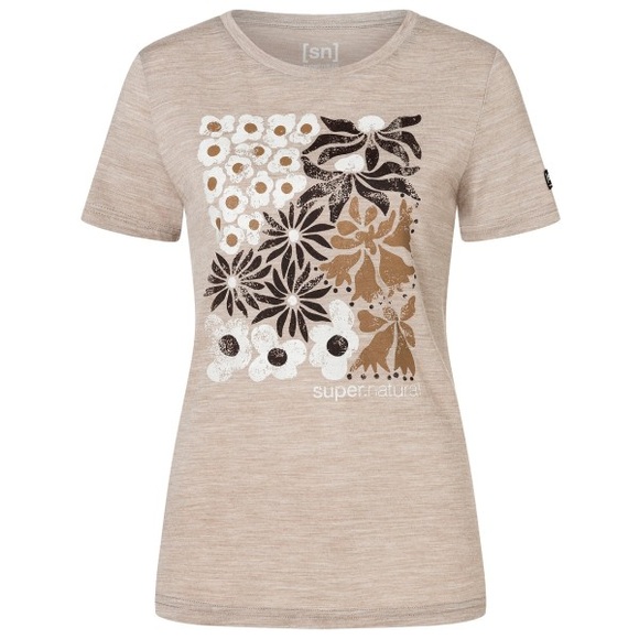 super.natural - Women's Mat Is Tee - Merinoshirt Gr XS beige