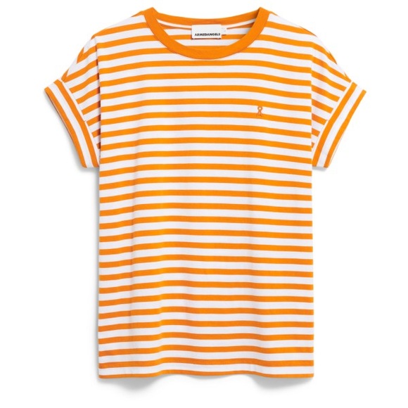 ARMEDANGELS - Women's Idaara Stripes - T-Shirt Gr M beige