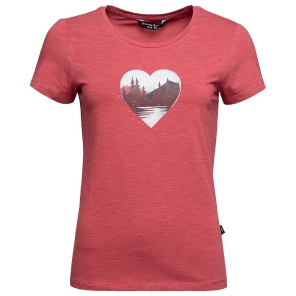 Chillaz - Women's Gandia Mountain Heart T-Shirt - T-Shirt Gr 38 rot