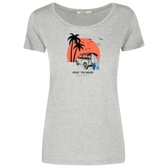 GreenBomb - Women's Nature Beach Trip Loves T-Shirt - T-Shirt Gr M grau