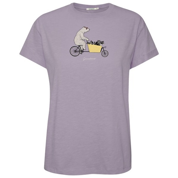GreenBomb - Women's Bike Cargo Raccoon Stop T-Shirt - T-Shirt Gr S lila/rosa