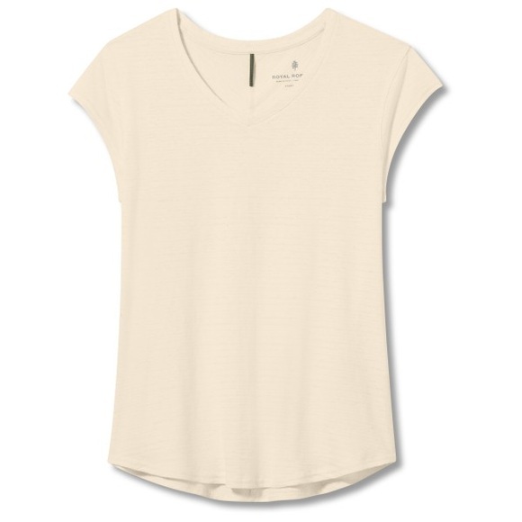 Royal Robbins - Women's Vacationer V-Neck S/S - T-Shirt Gr M beige