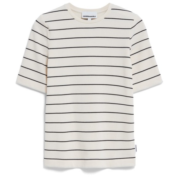 ARMEDANGELS - Women's Jaanisara Fine Stripe - T-Shirt Gr XS weiß/grau