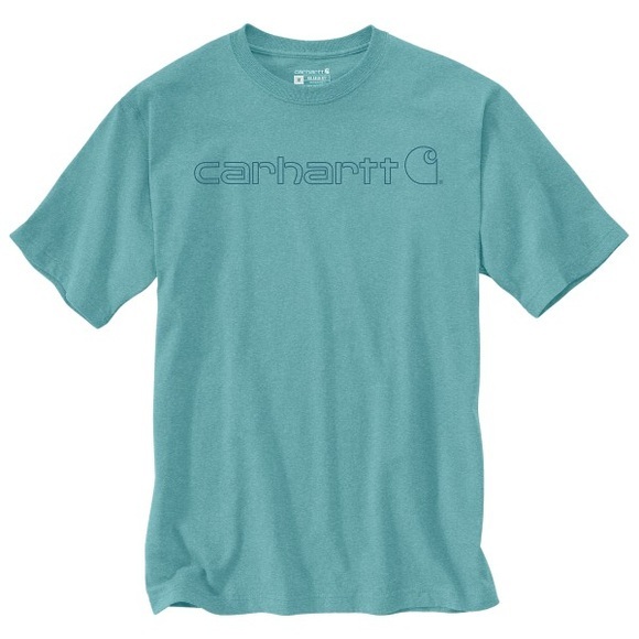 Carhartt - Core Logo S/S - T-Shirt Gr XL türkis
