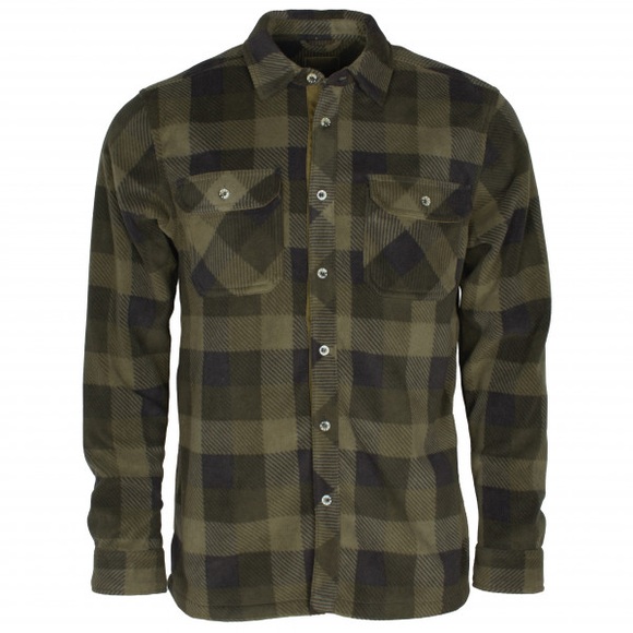 Pinewood - Finnveden Canada Fleece Hemd - Hemd Gr S oliv