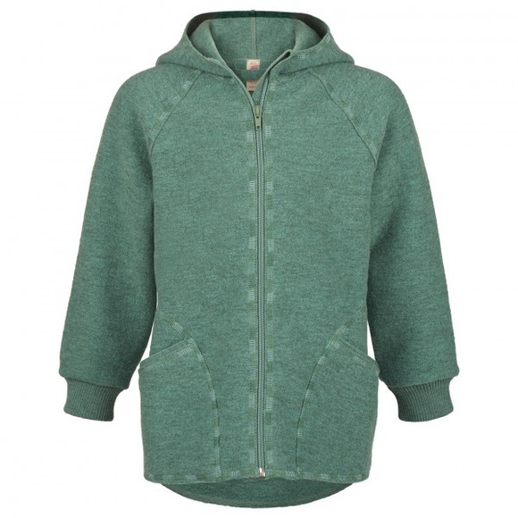 Engel - Baby-Jacke mit Kapuze und Reissverschluss - Wolljacke Gr 86/92 türkis