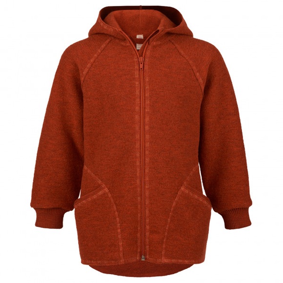 Engel - Baby-Jacke mit Kapuze und Reissverschluss - Wolljacke Gr 110/116 rot