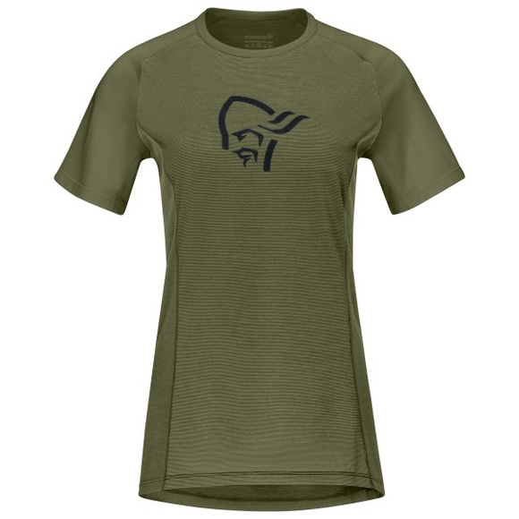 Norrøna - Women's Fjørå Wool T-Shirt - Velotrikot Gr L oliv
