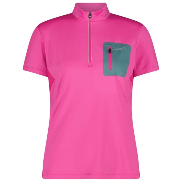 CMP - Women's Breast Pocket T-Shirt Free Bike - Velotrikot Gr 44 rosa