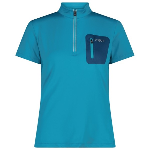 CMP - Women's Breast Pocket T-Shirt Free Bike - Velotrikot Gr 40 blau